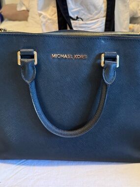 Michael Kors Saffiano Leather Tote with Gold Hardware